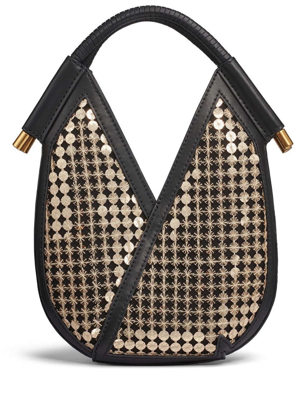 Donna Karan Baldwin Crossbody Purse Black/Gold Sequin - Picture 2 of 6